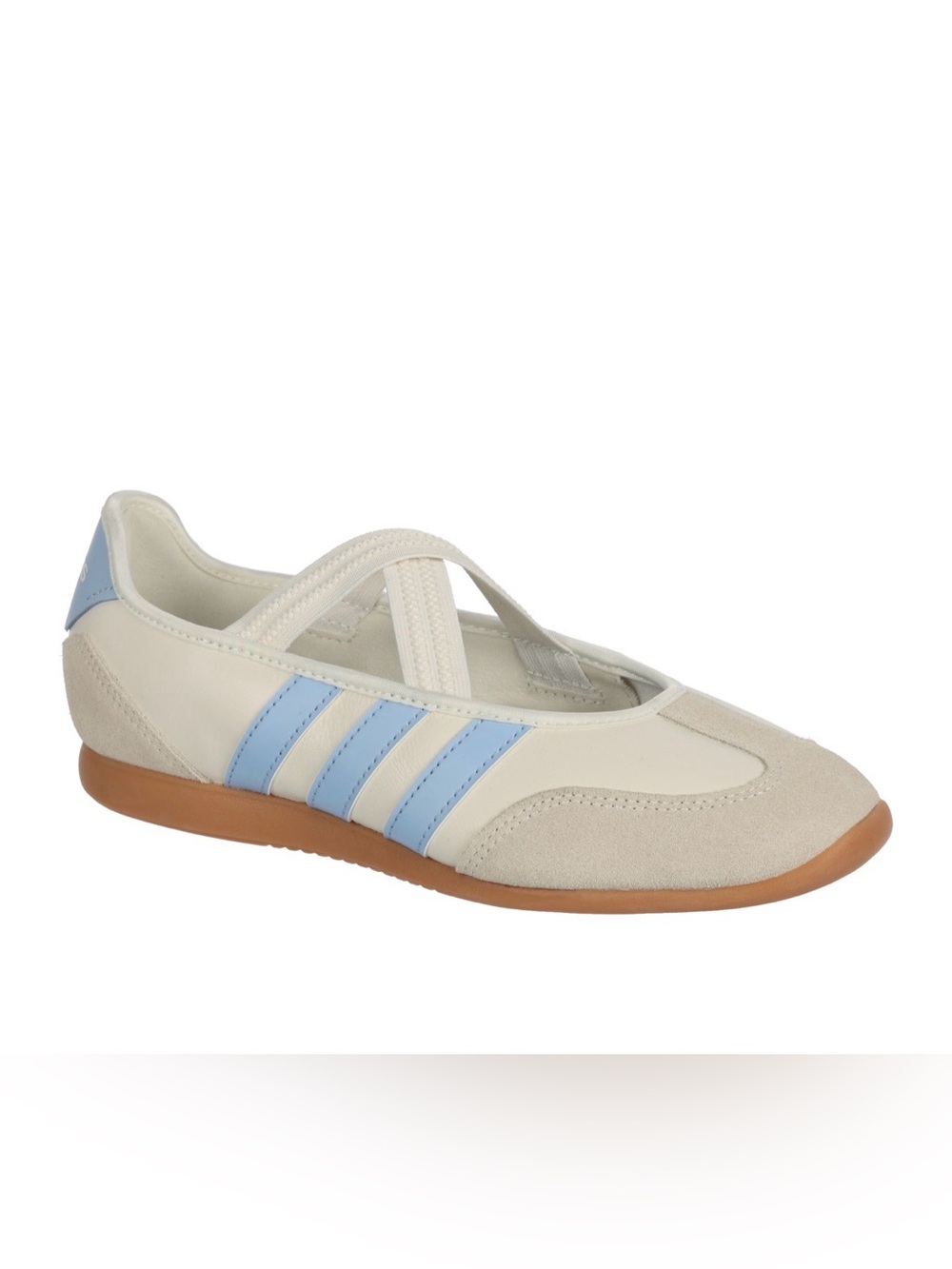 adidas Women's barreda Mary Jane ballet Sneakers with White Stripes